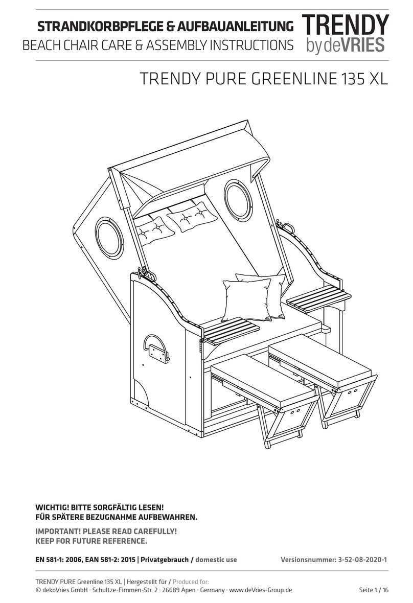 deVRIES TRENDY PURE GREENLINE 135 XL User manual deVRIES TRENDY PURE GREENLINE 135 XL User manual