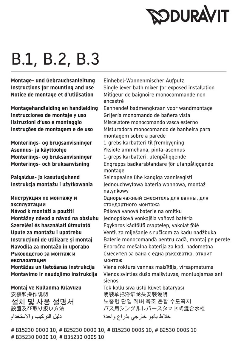 DURAVIT B.1 B15230 0000 10 Instructions for mounting and use