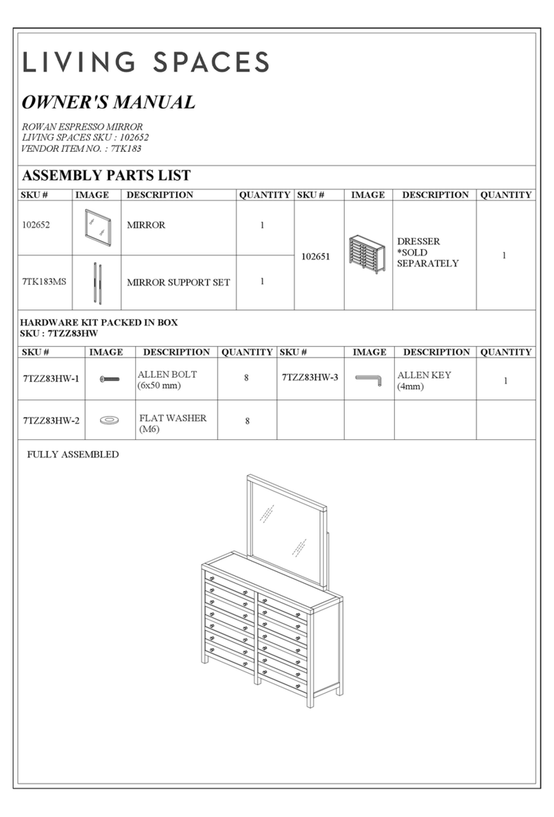 Living Spaces ROWAN 102652 User manual