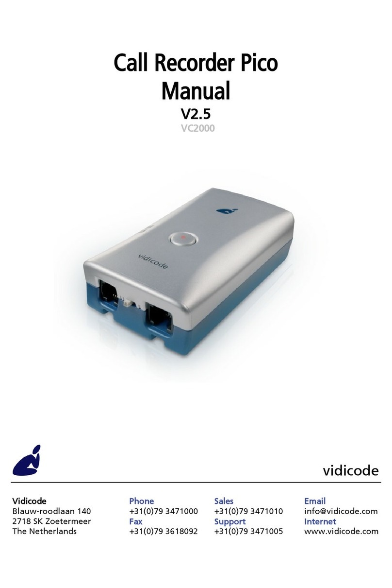 Vidicode Call Recorder Pico manual