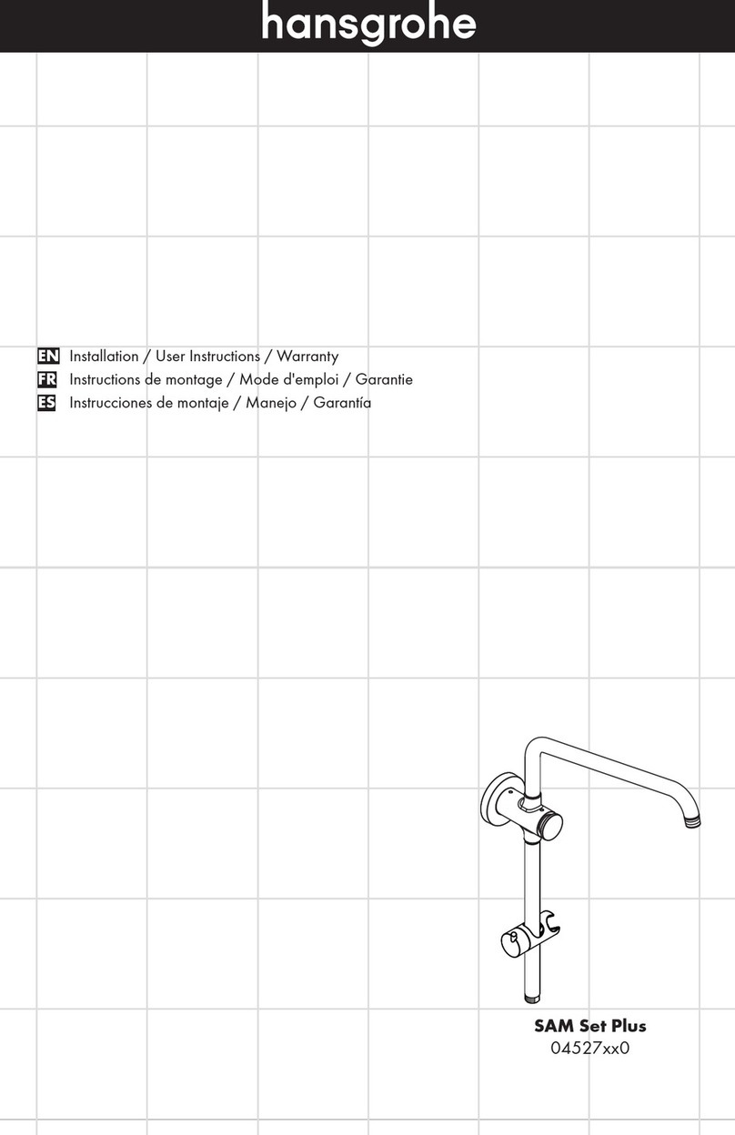 Hans Grohe SAM Set Plus 04527000 Installation/User Instructions/Warranty