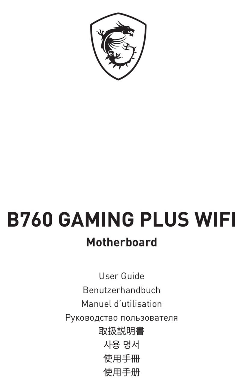 MSI B760 GAMING PLUS WIFI User manual