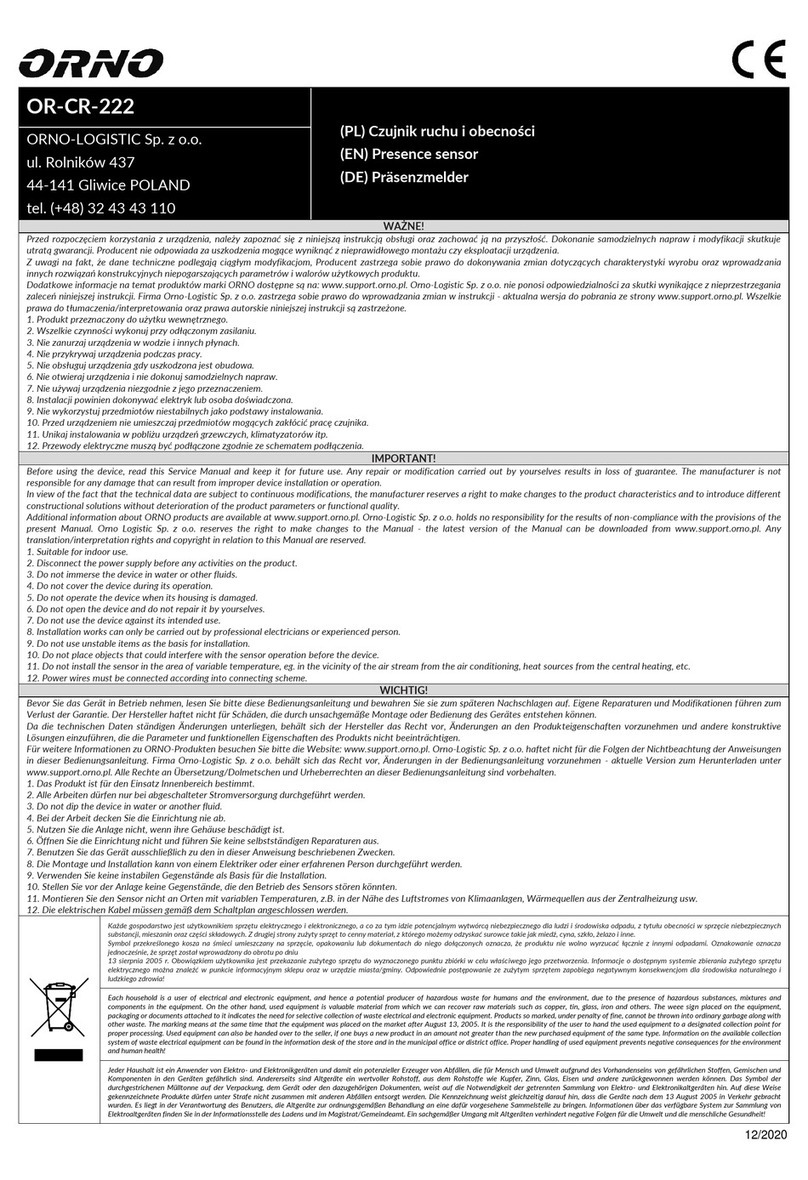 Orno OR-CR-222 User manual Orno OR-CR-222 User manual