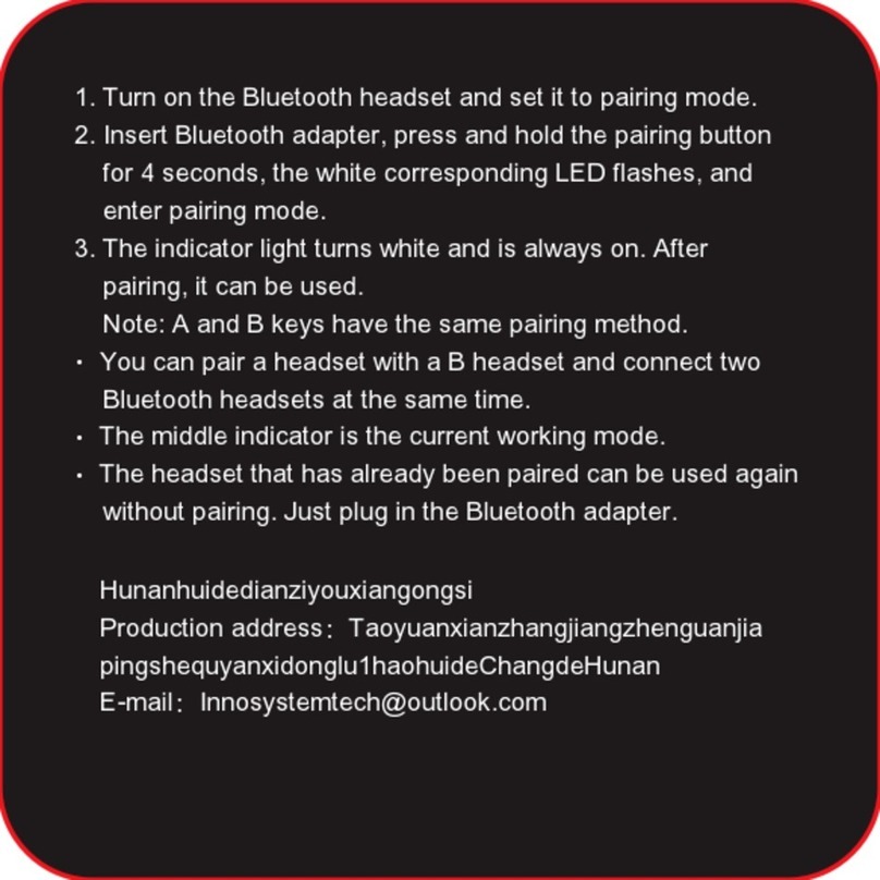Innosystem Technology MZ-399 quick start guide