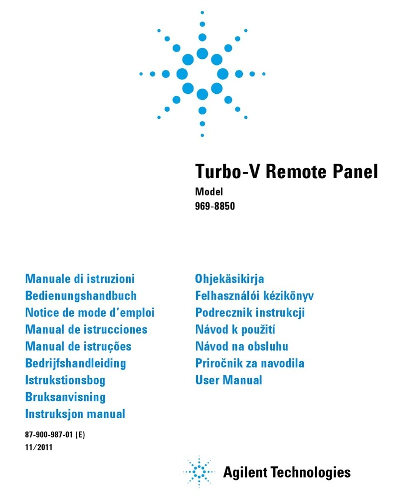 Agilent Technologies Turbo-V 69-8850 user manual