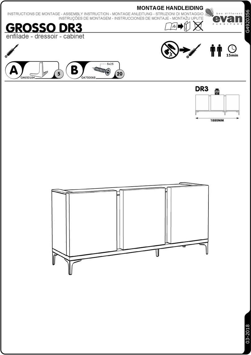 Evan furniture GROSSO DR3 Assembly instruction Evan furniture GROSSO DR3 Assembly instruction