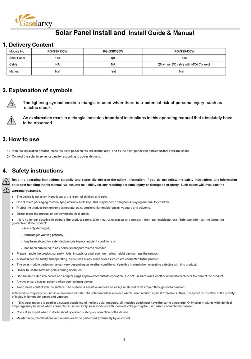 Gasolarxy PG-GSP150W User manual