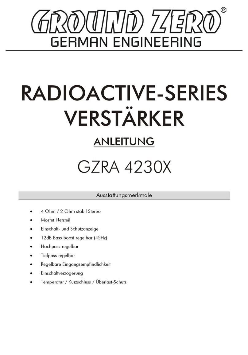 Ground Zero RADIOACTIVE Series owner's manual