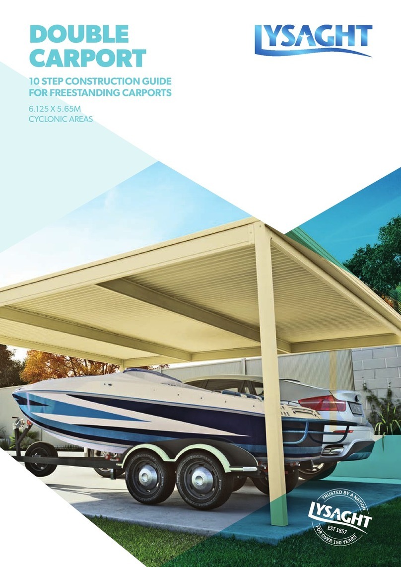 LYSAGHT DOUBLE CARPORT Construction guide LYSAGHT DOUBLE CARPORT Construction guide