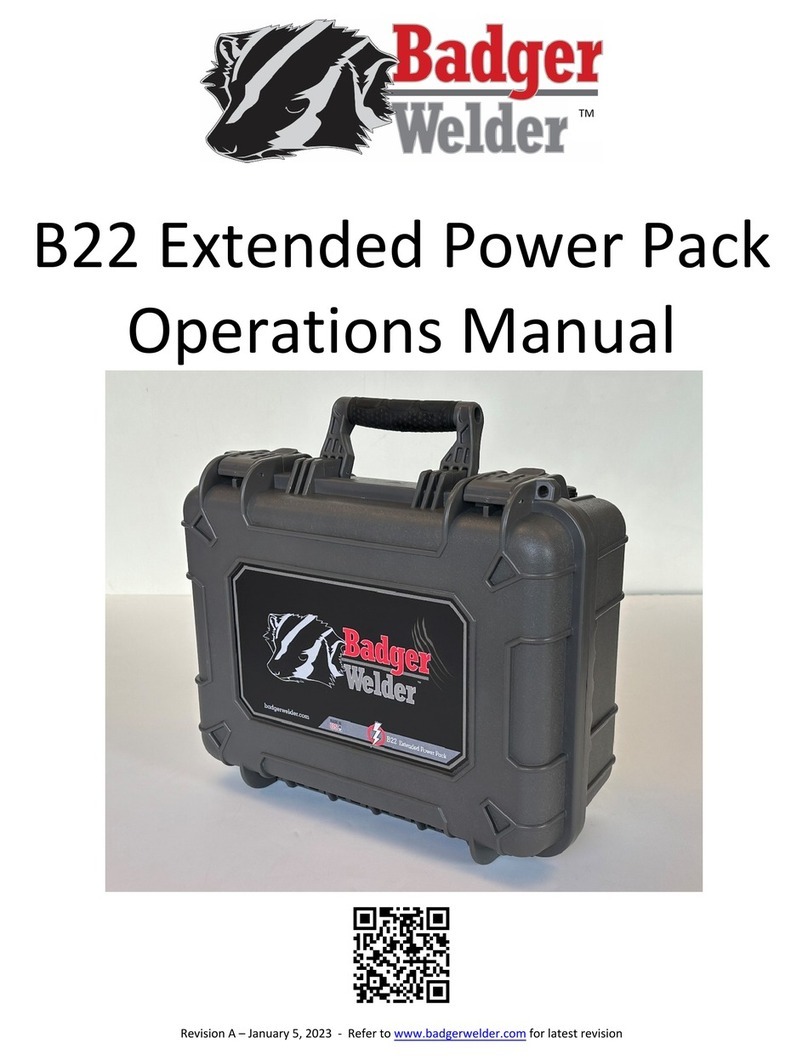 Badger Welder B22 Operation manual