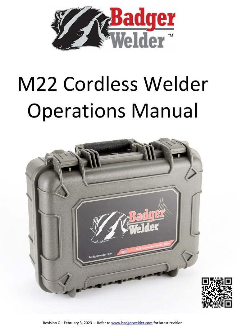 Badger Welder M22 Operation manual