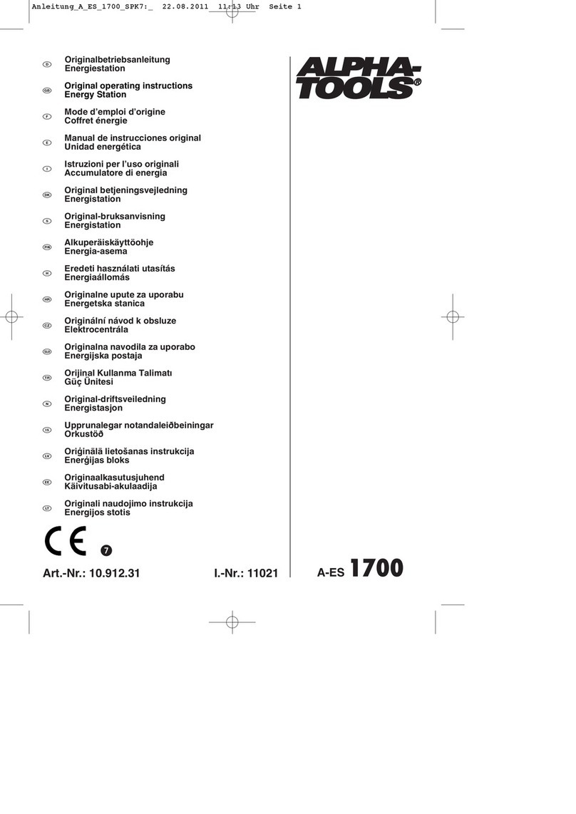 Alpha tools A-ES 1700 Original operating instructions Alpha tools A-ES 1700 Original operating instructions