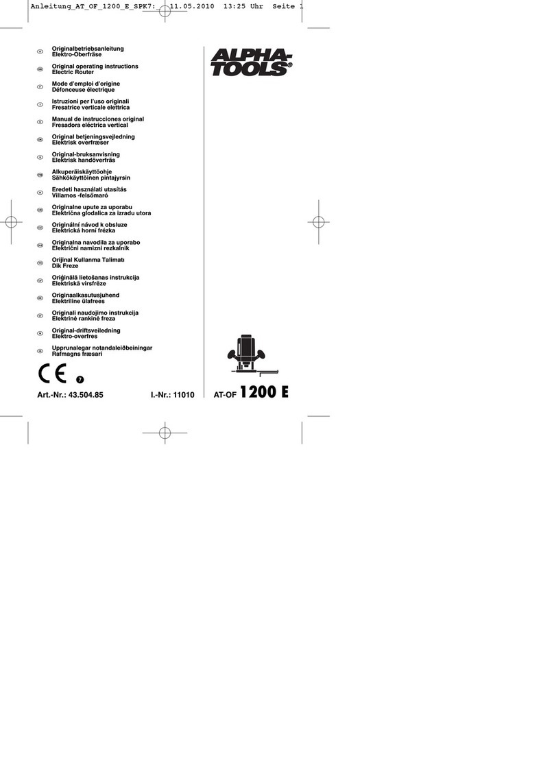 Alpha tools AT-OF 1200 E Original operating instructions