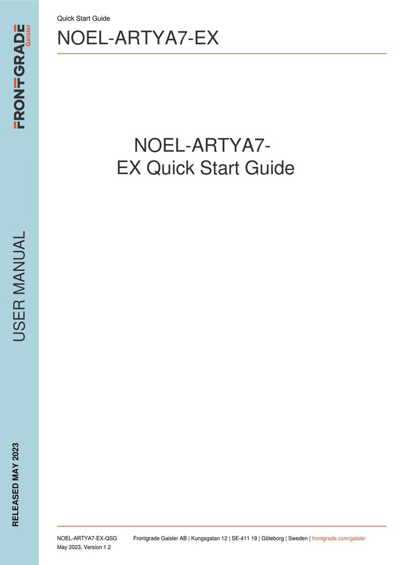 FRONTGRADE NOEL-ARTYA7-EX quick start guide