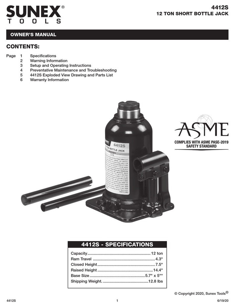 Sunex Tools 4412S User manual