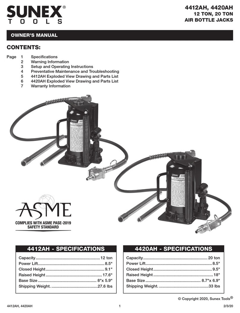 Sunex Tools 4412AH User manual