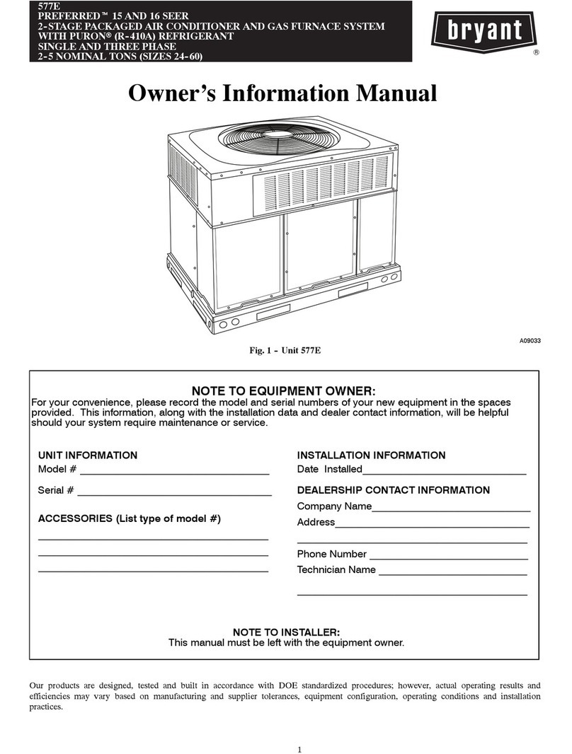 Bryant PREFERRED 577E Instruction Manual Bryant PREFERRED 577E Instruction Manual