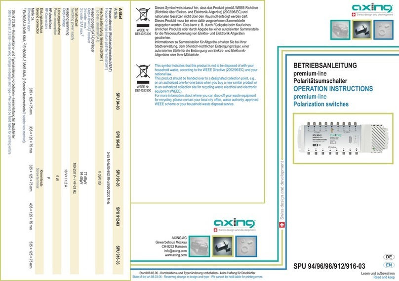 axing premium-line SPU 94-03 Operation instructions axing premium-line SPU 94-03 Operation instructions