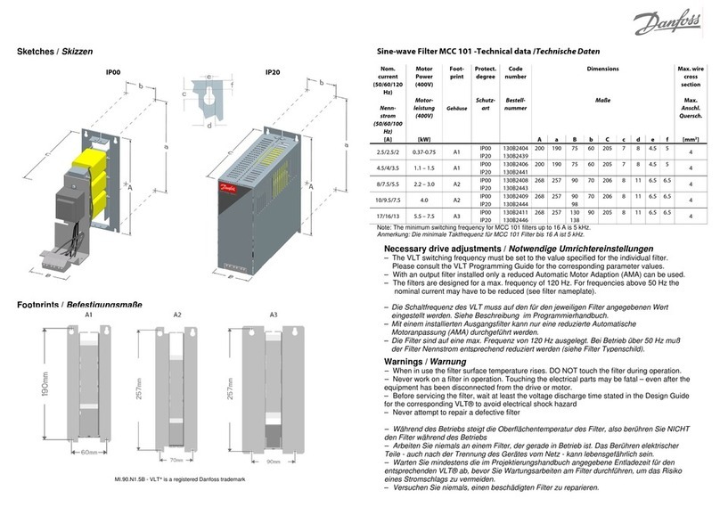 Danfoss 130B2404 Instruction sheet
