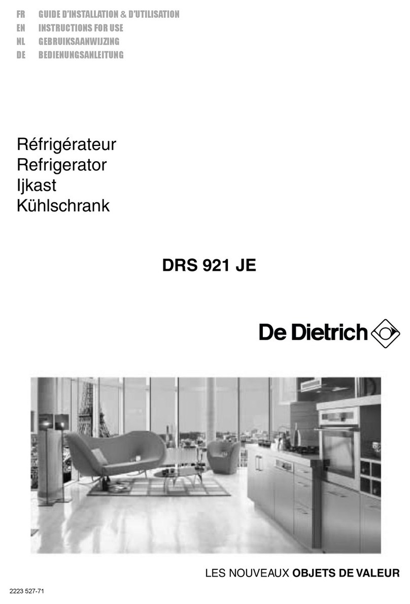 DeDietrich DRS 921 JE User manual
