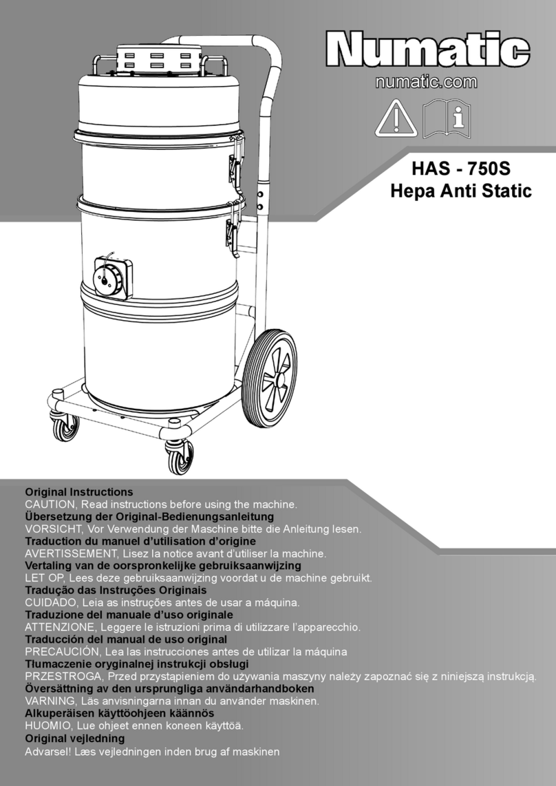 Numatic HAS-750S User manual