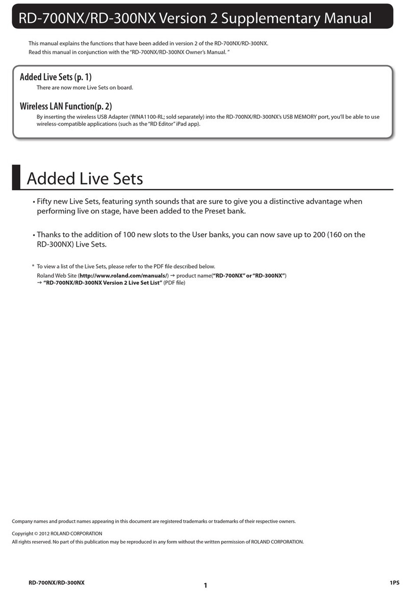 Roland RD-700NX Instructions and recipes