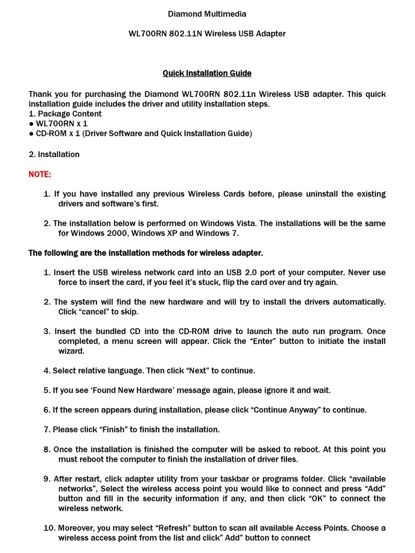 Diamond Multimedia WL700RN User manual