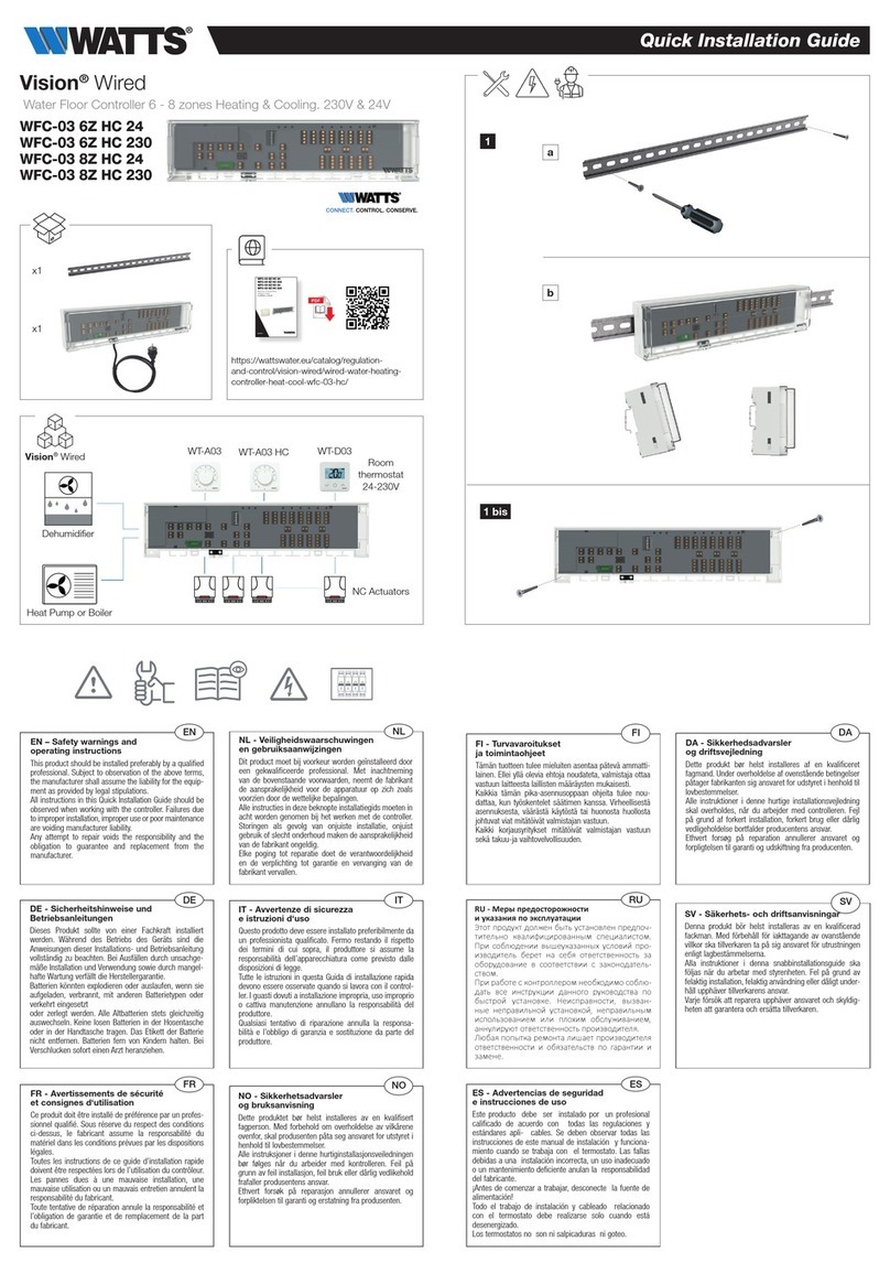 Watts Vision Wired WFC-03 6Z HC 24 User manual