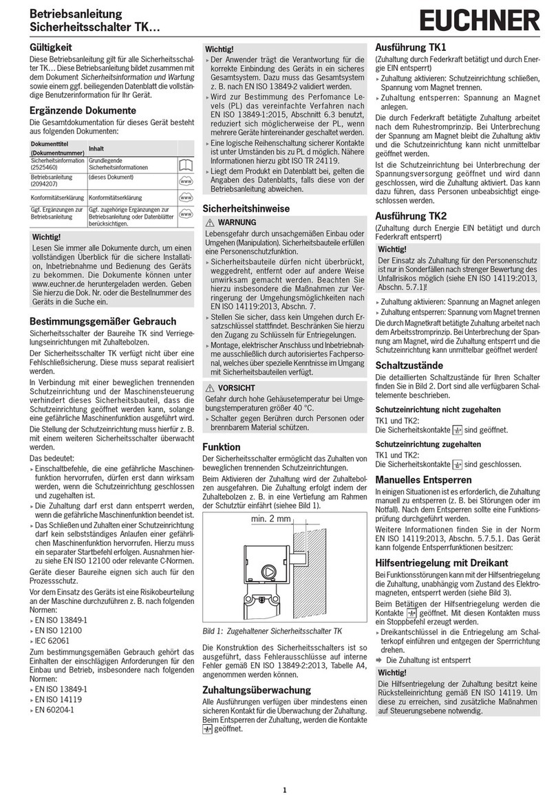 EUCHNER TK Series manual