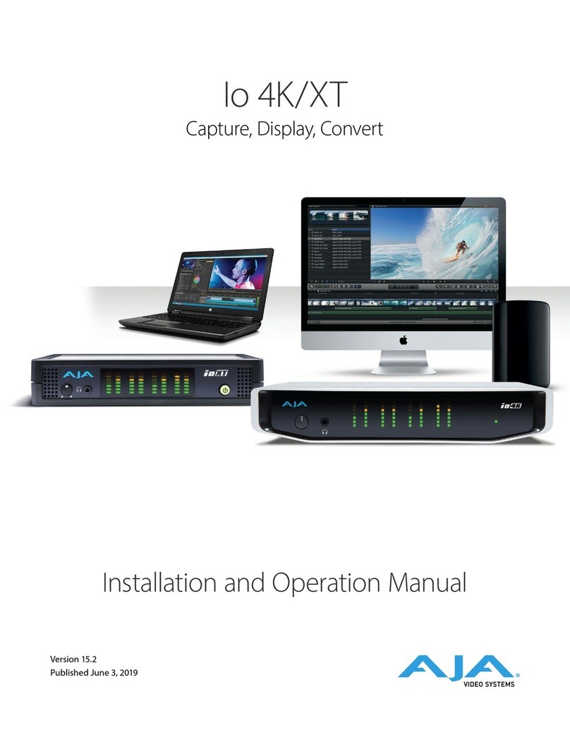 AJA Io 4K/XT Installation and operation manual