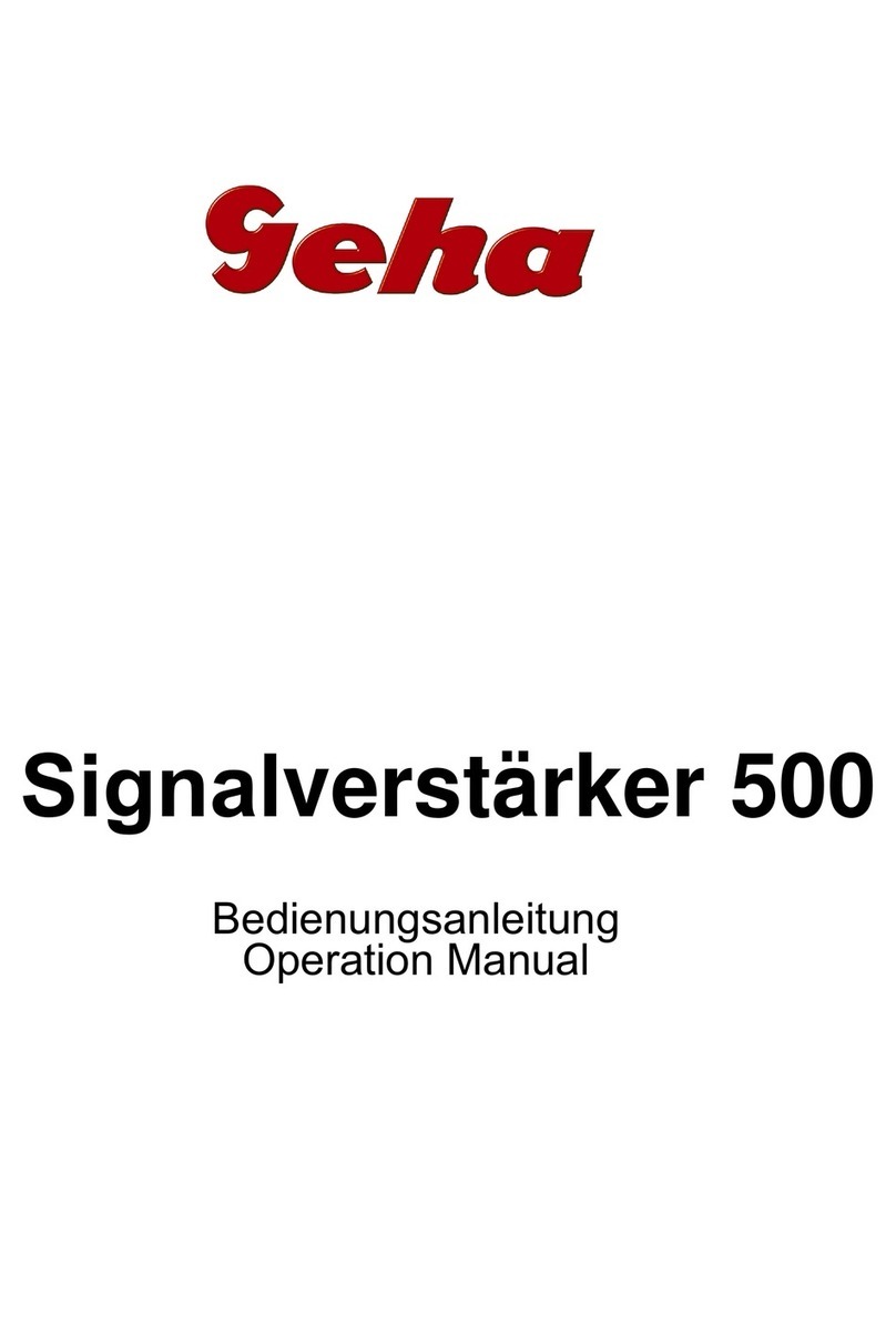 GEHA SignalManager 500 Operation manual