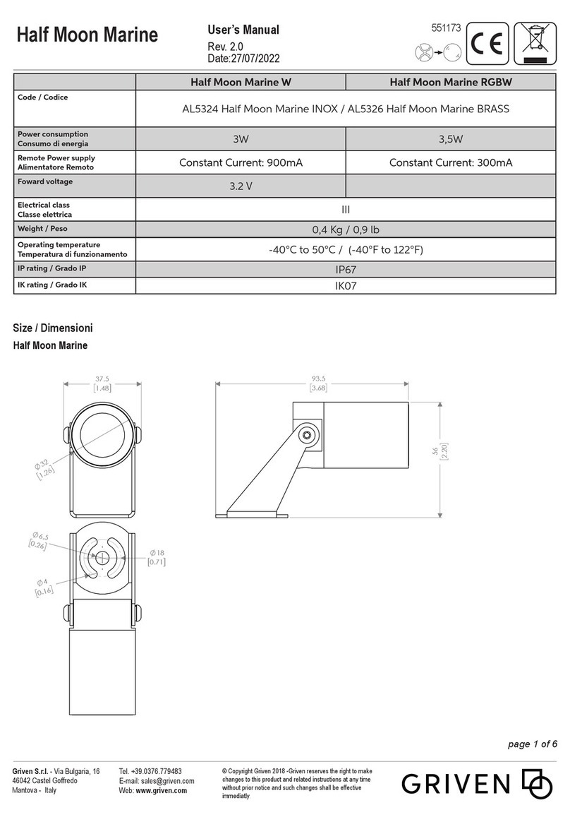 Griven Half Moon Marine W user manual