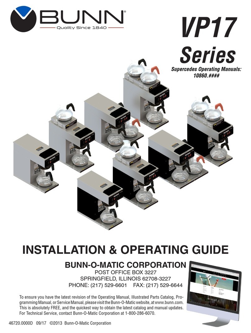 Bunn VP17-3T Installation & operating guide
