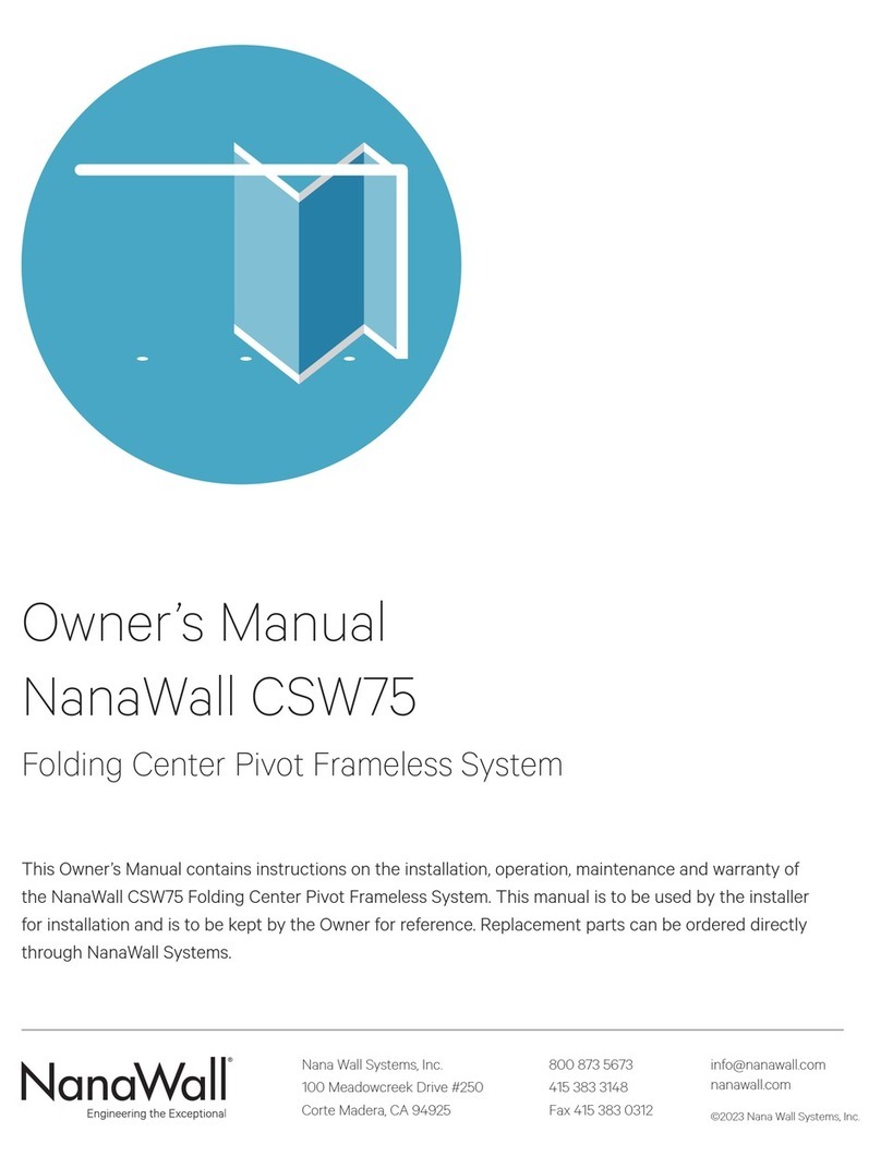 NanaWall CSW75 owner's manual