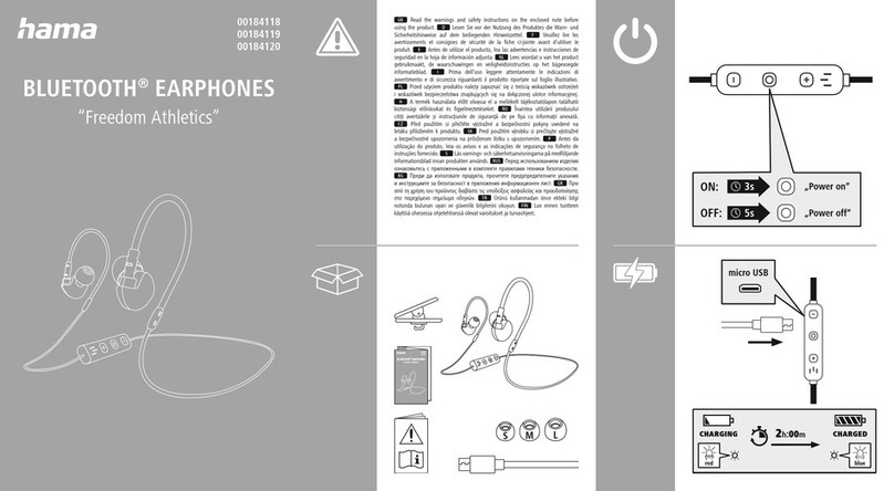 Hama Freedom Athletics 00184118 User manual
