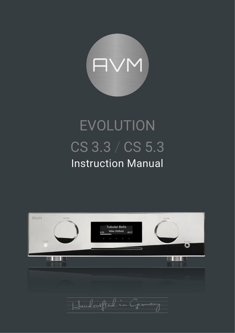 AVM EVOLUTION CS 3.3 instruction manual