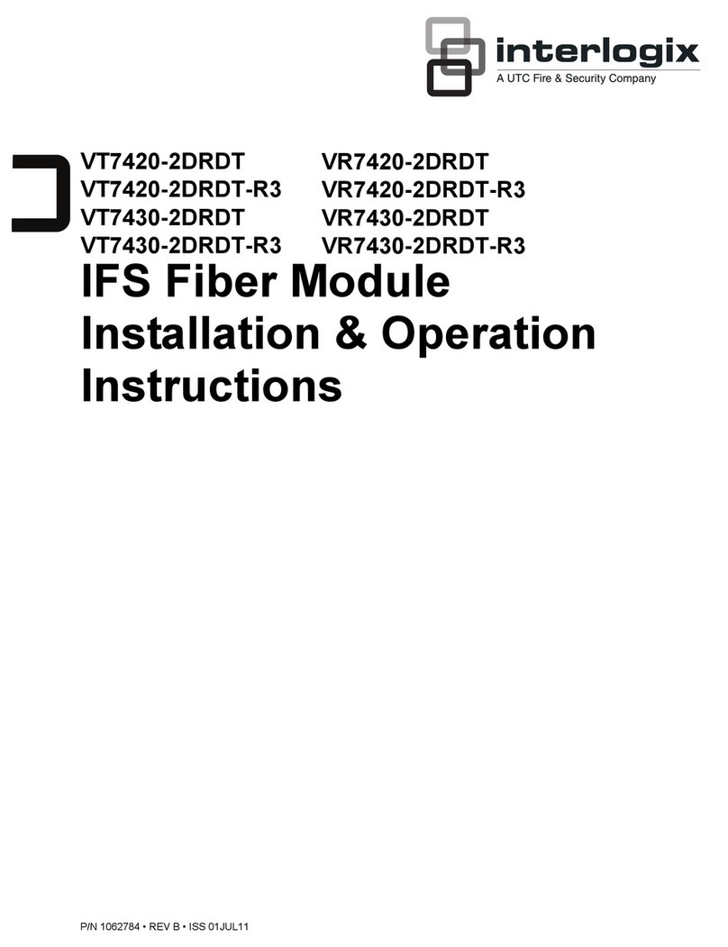 UTC Fire and Security Interlogix VT7420-2DRDT Installation instructions