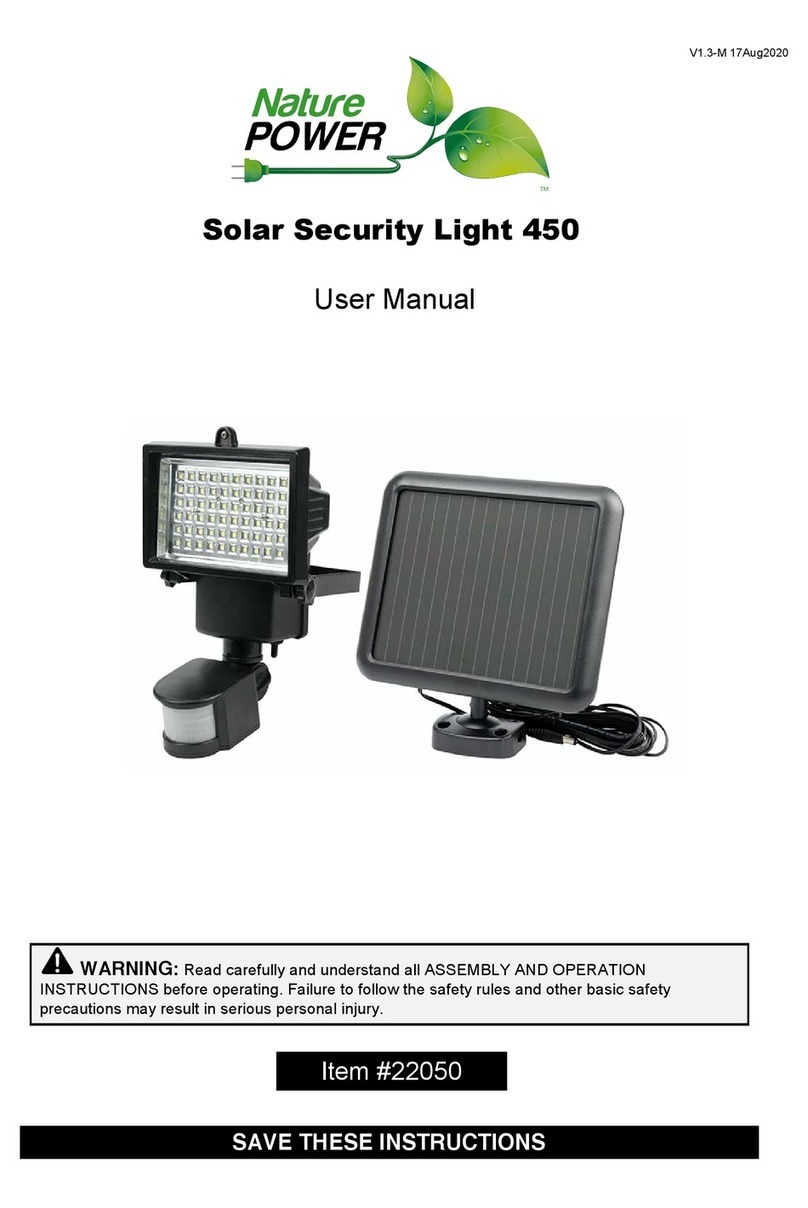 Nature Power Solar Security Light 450 user manual