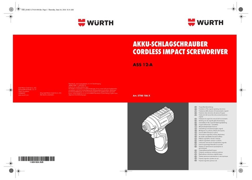 Würth ASS 12-A Translation of the original operating instructions