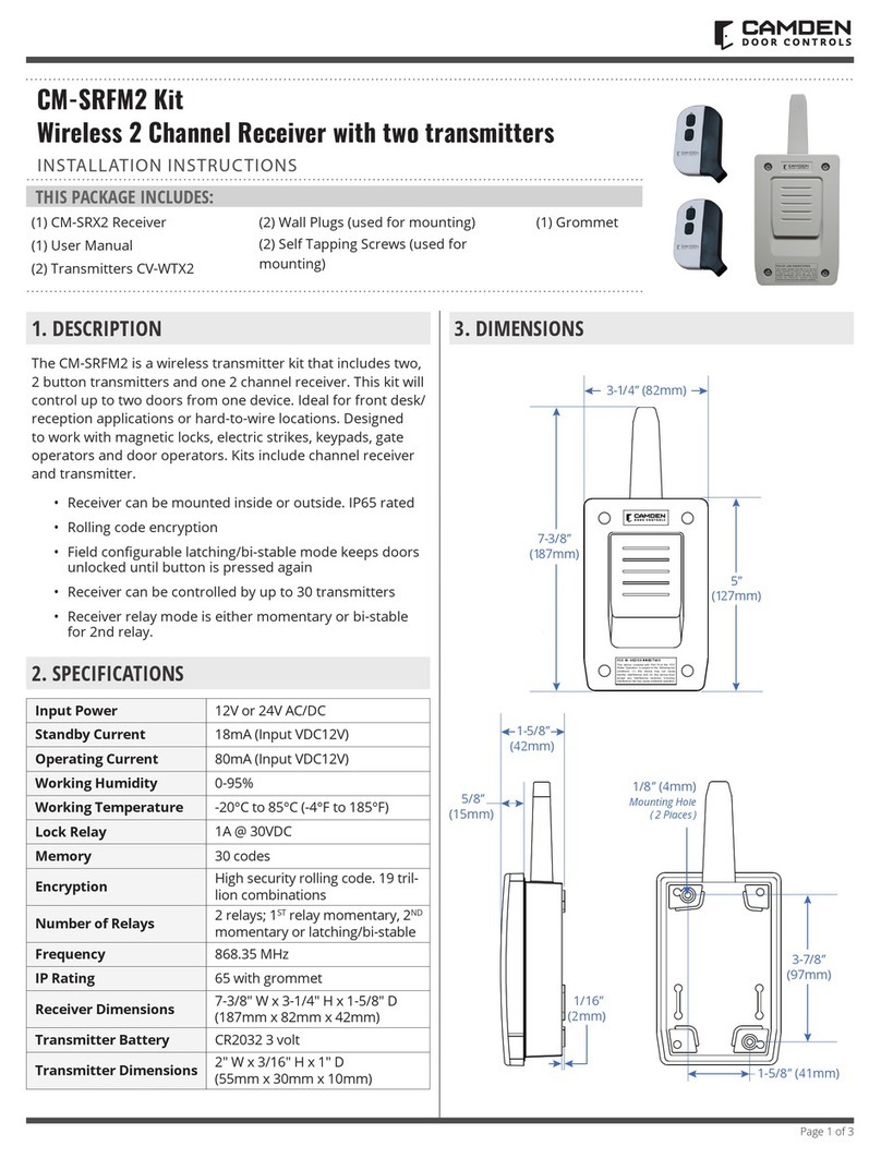 CAMDEN CM-SRFM2 Kit installation instructions