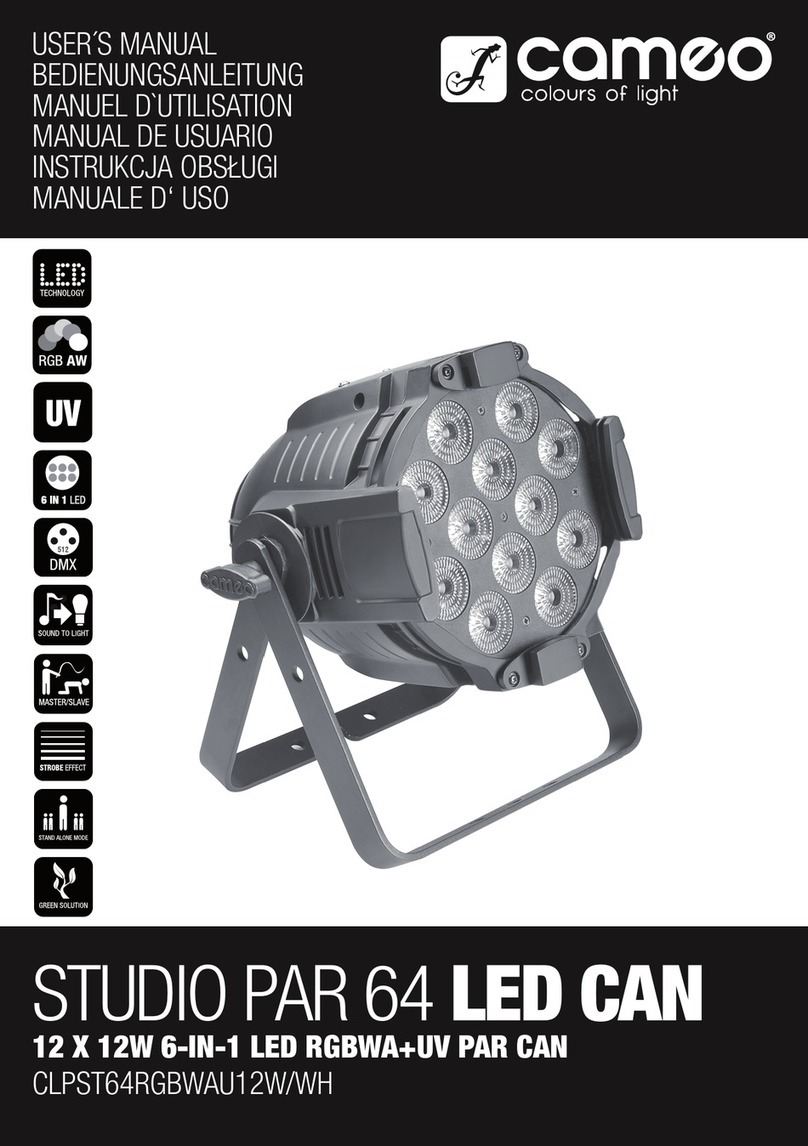 Cameo STUDIO PAR 64 LED CAN User manual