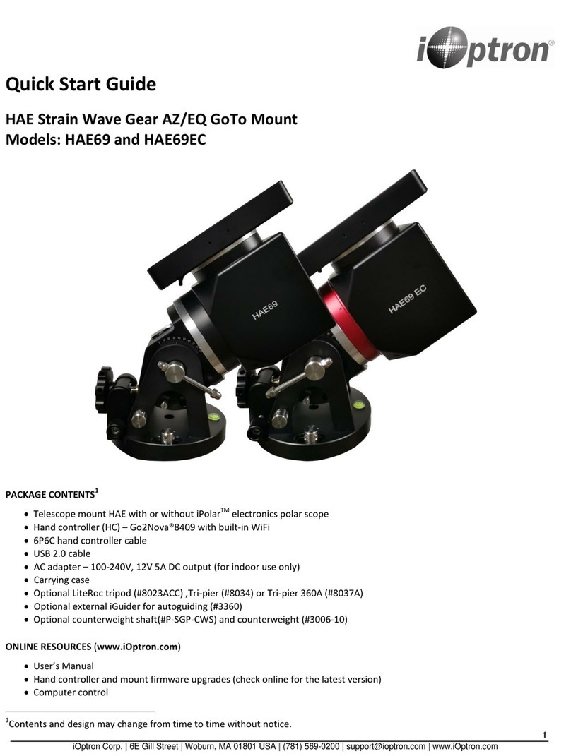 iOptron HAE69 quick start guide