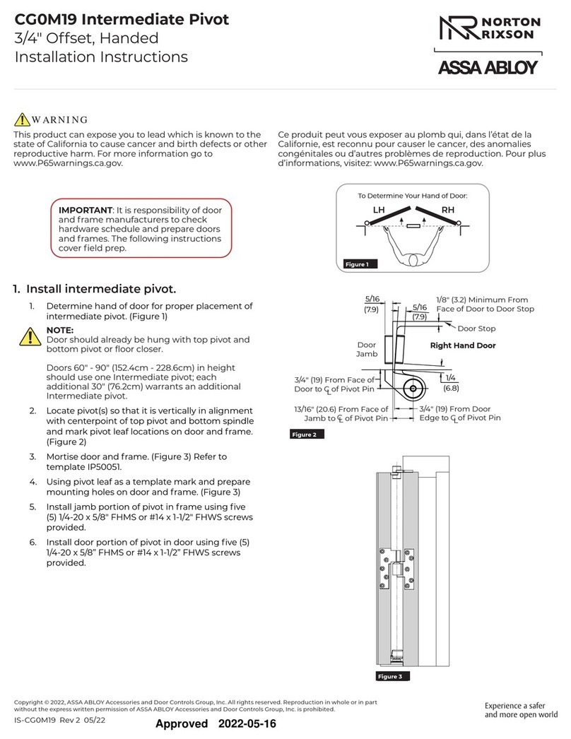 Assa Abloy NORTON RIXSON CG0M19 installation instructions