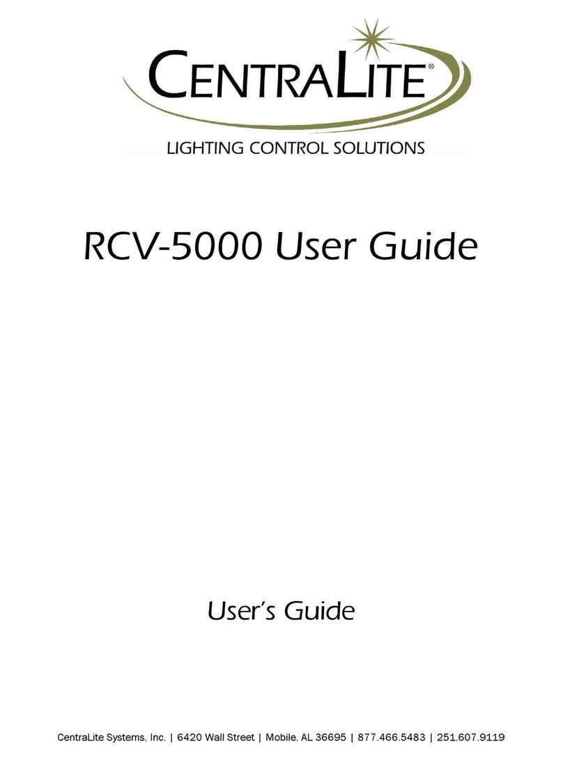 Centralite RCV-5000 User manual