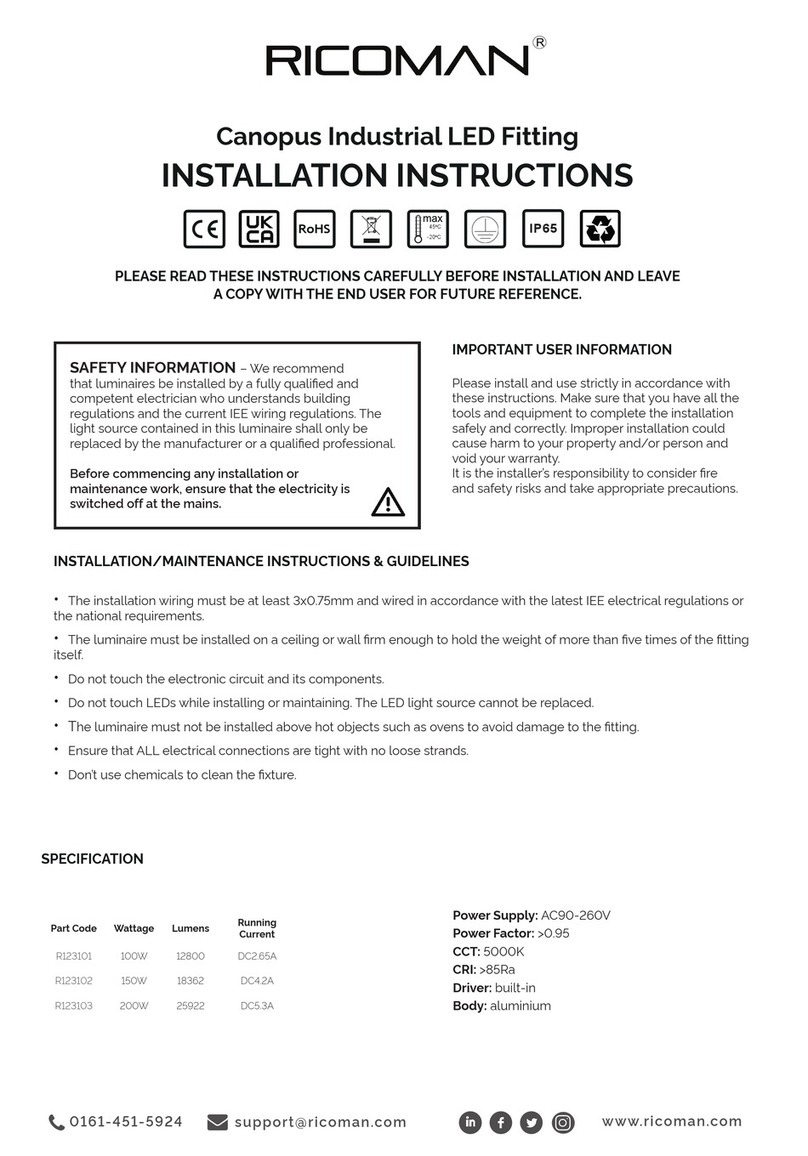 RICOMAN R123101 installation instructions