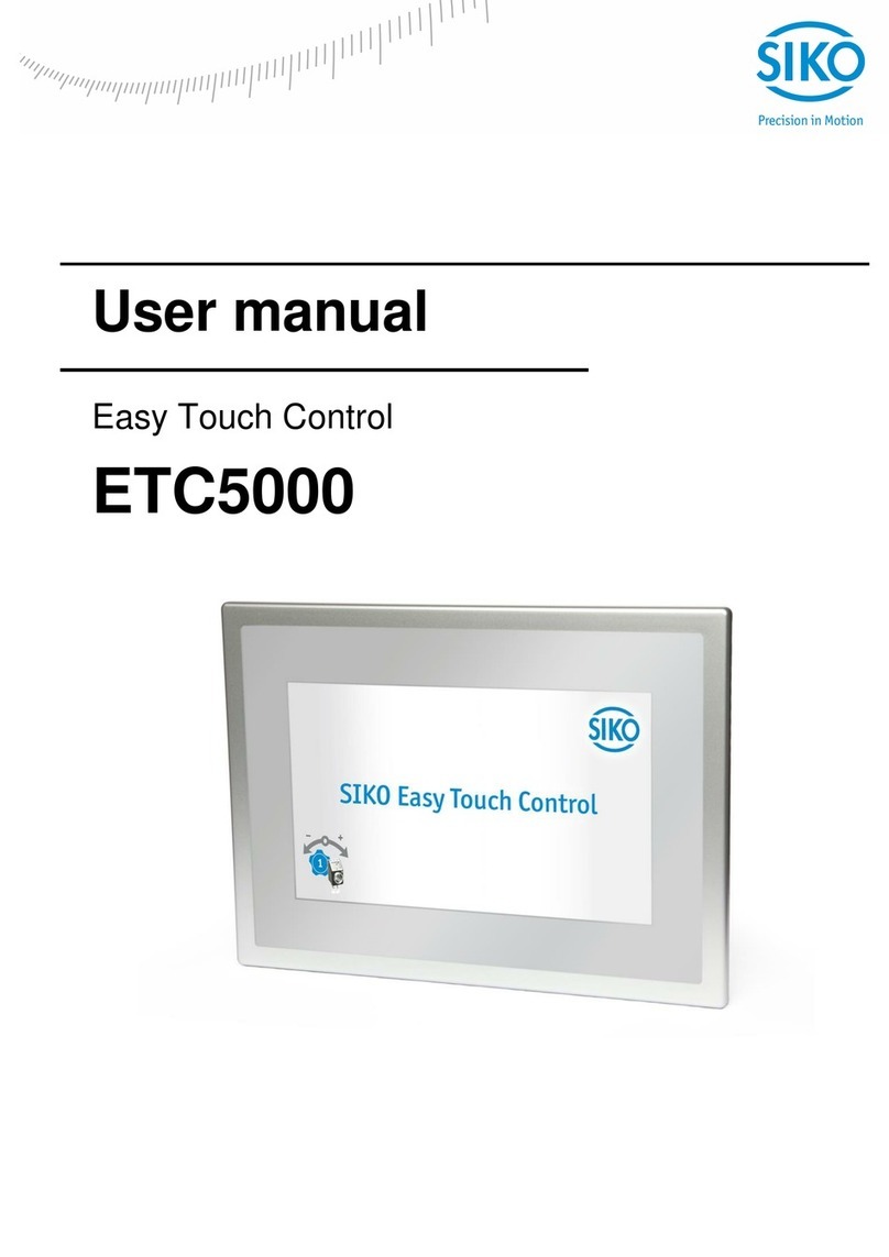 Siko Easy Touch Control ETC5000 user manual