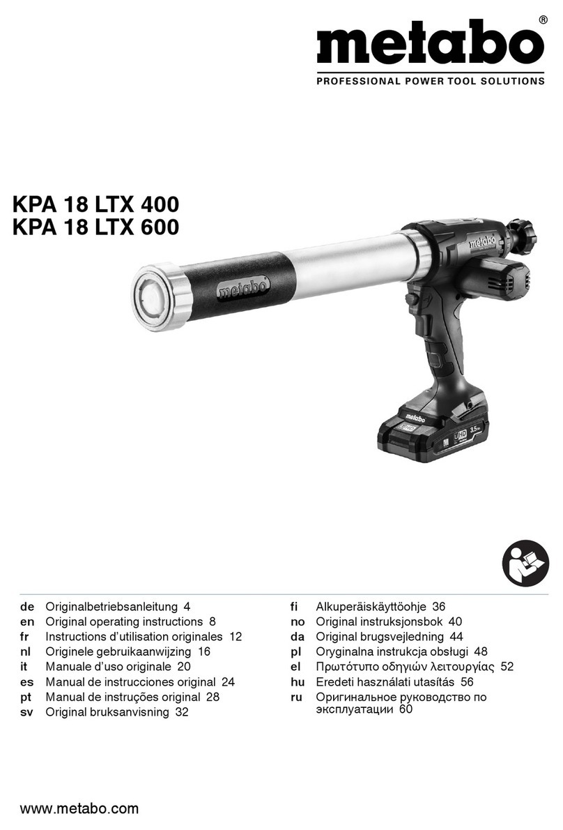 Metabo KPA 18 LTX 400 User manual