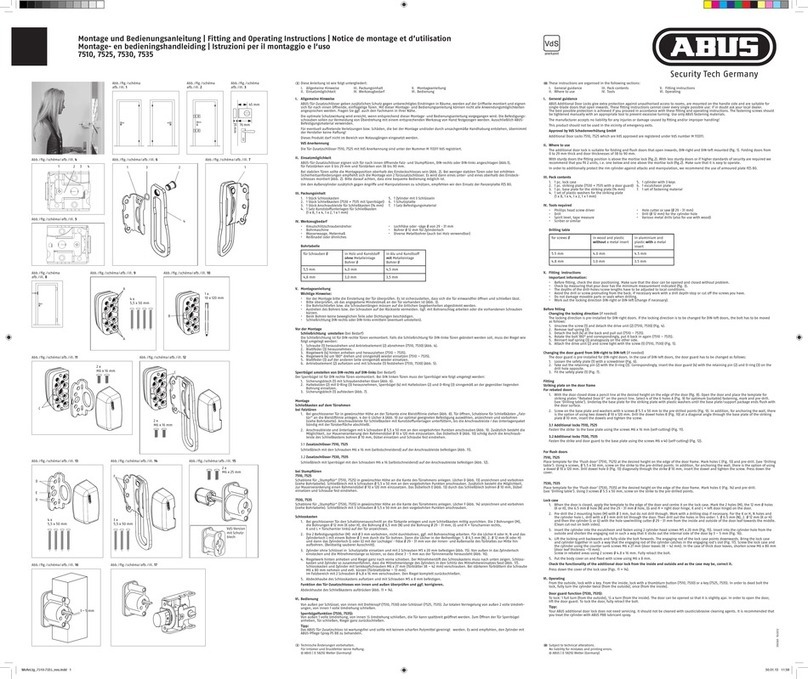 Abus 7510 Fitting and operating instructions