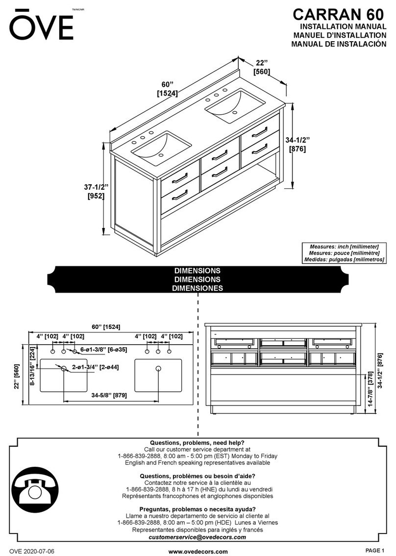 OVE CARRAN 60 User manual