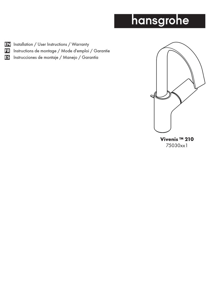 Hans Grohe Vivenis 210 75030 1 Series Instruction Manual